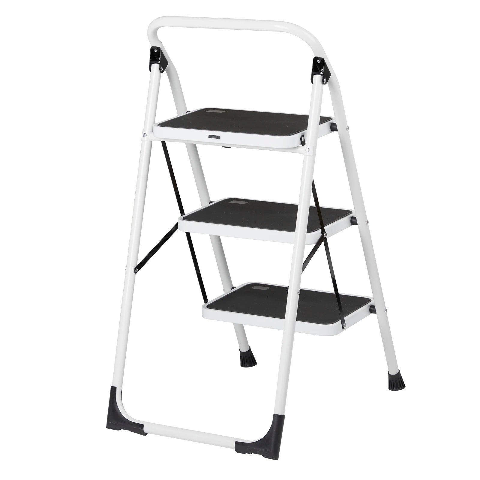 Short Handrail Household Iron Ladder with 3 Steps from PriceLows™
