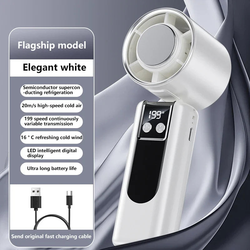 Lenovo Portable Fan | Usb Charging | Digital Display | Handheld