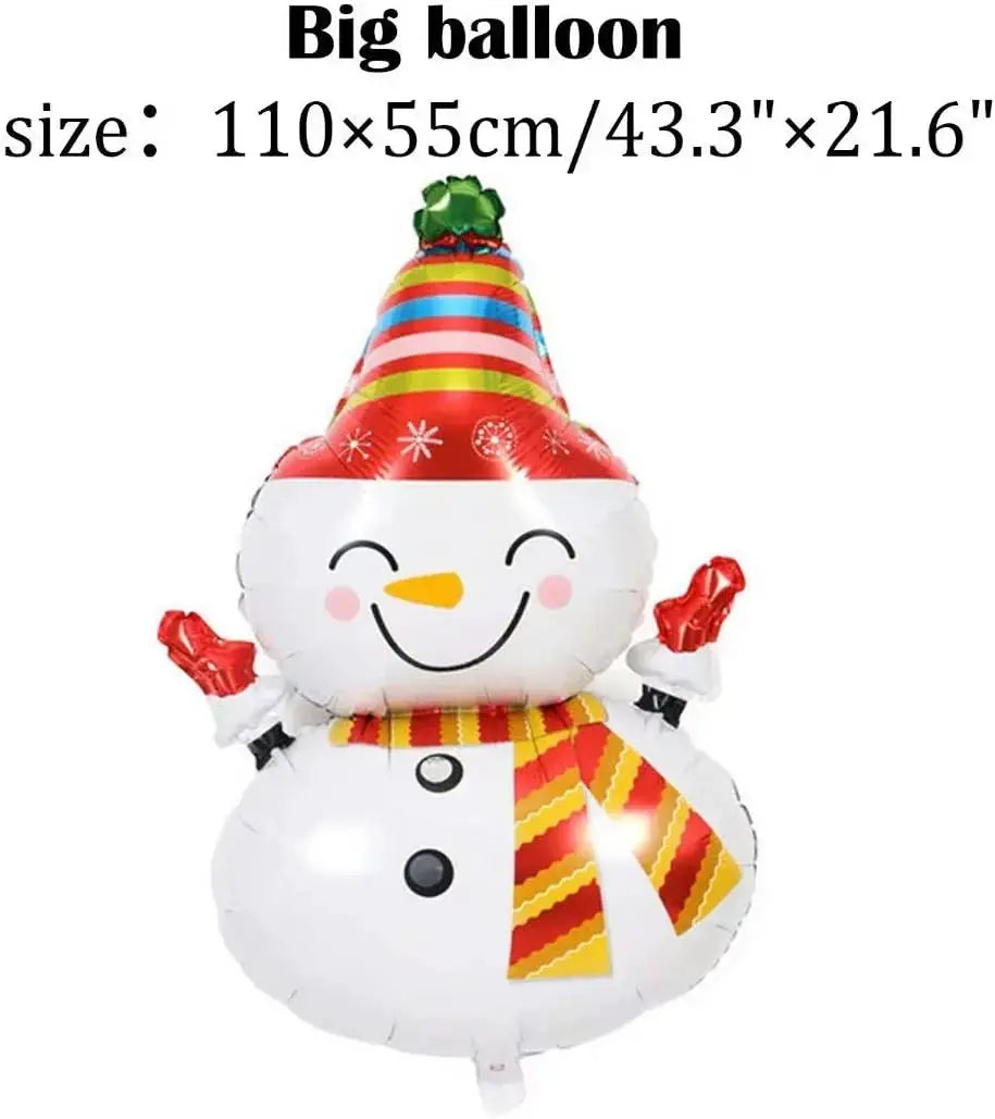 Christmas Balloons | 7 Piece Set | Giant Foil | Holiday Party Decor