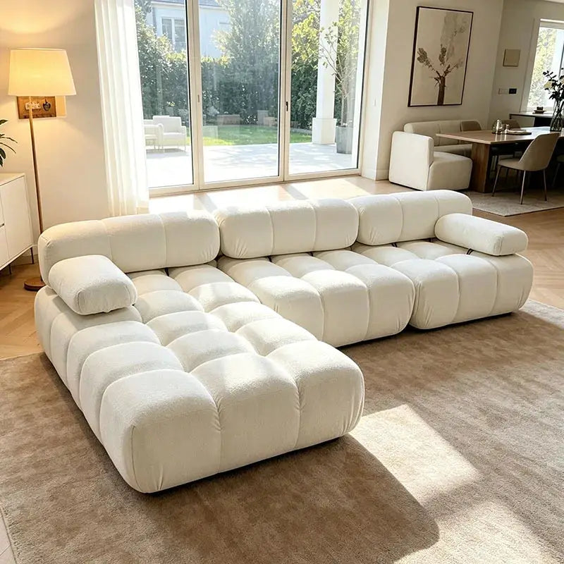 Nordic Design White Sofa Compressed Living Room Sofas Sectional Sofa Furniture Modular Upholstered Lounge With Sofas Armrest from PriceLows™