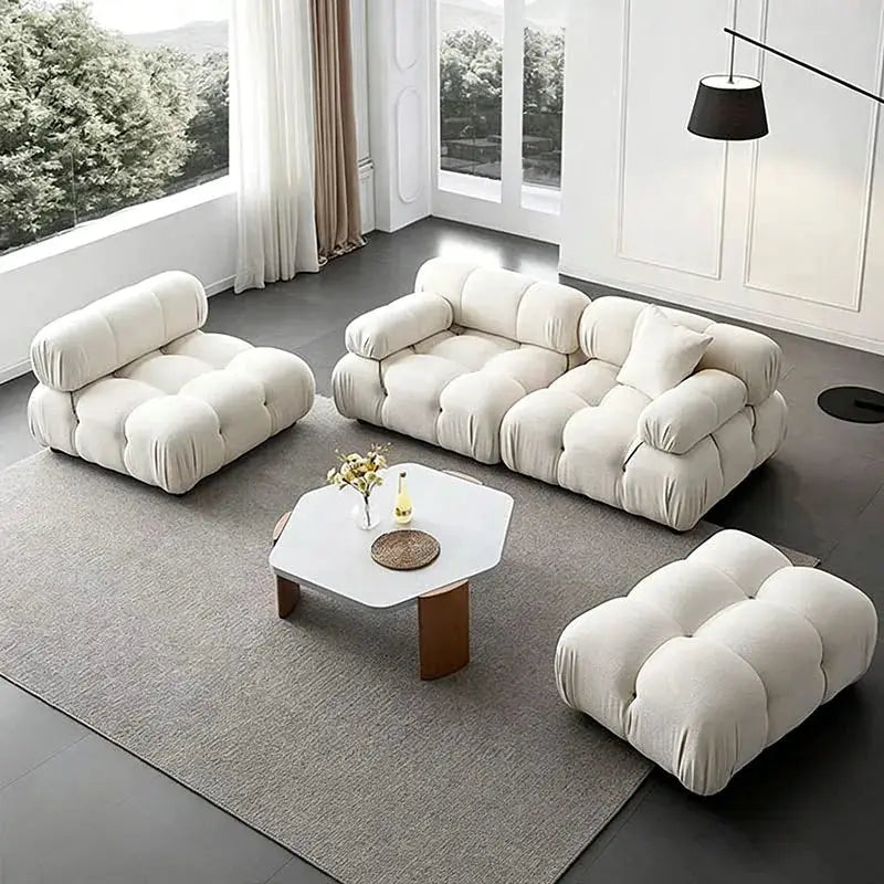 Nordic Design White Sofa Compressed Living Room Sofas Sectional Sofa Furniture Modular Upholstered Lounge With Sofas Armrest from PriceLows™