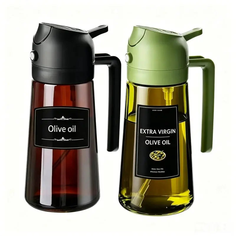Olive Oil Dispenser | 470ml Capacity | 2 In 1 Spray And Pour | Glass