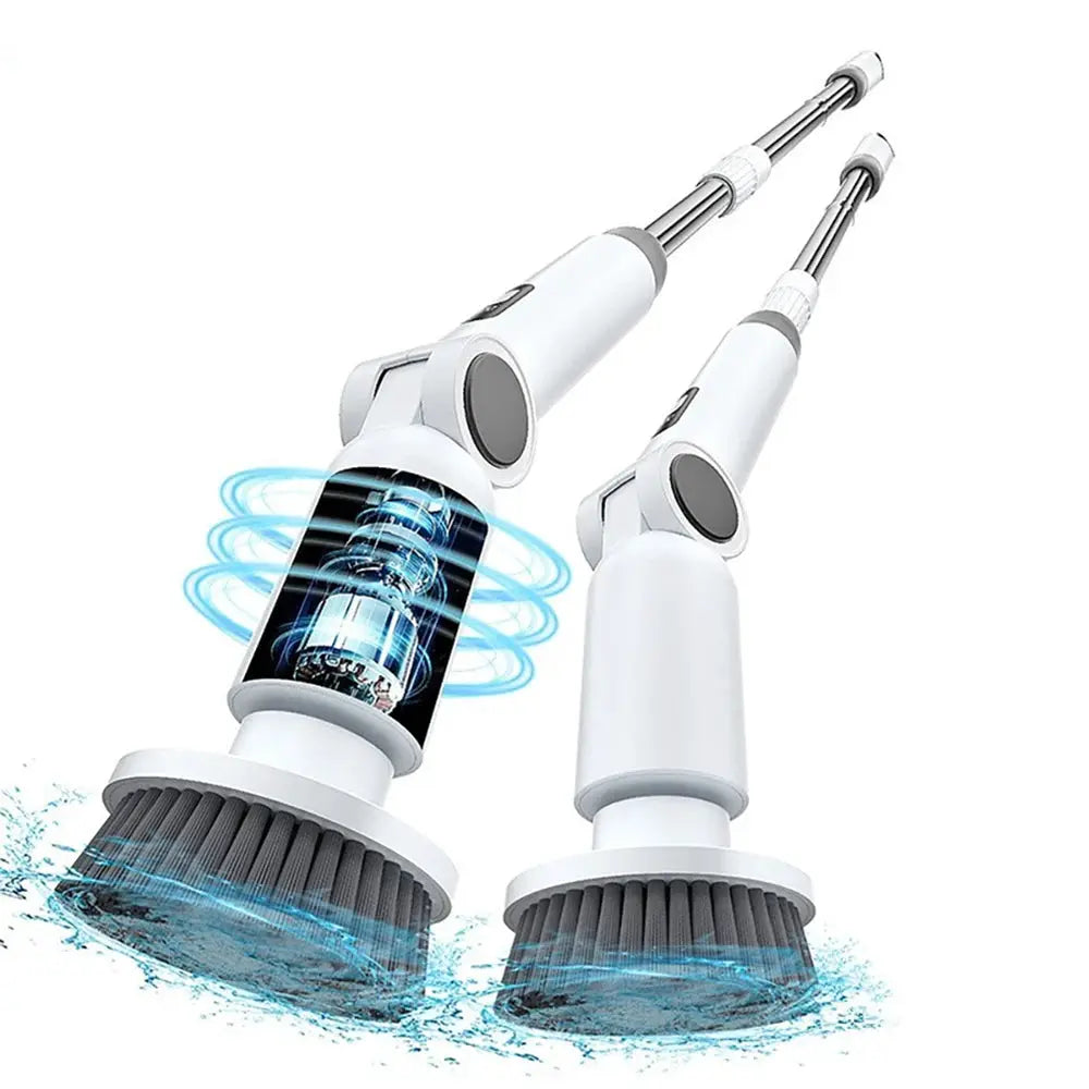Electric Spin Scrubber | 8-in-1 Cleaning | IPX7 Waterproof | Adjustable Extension