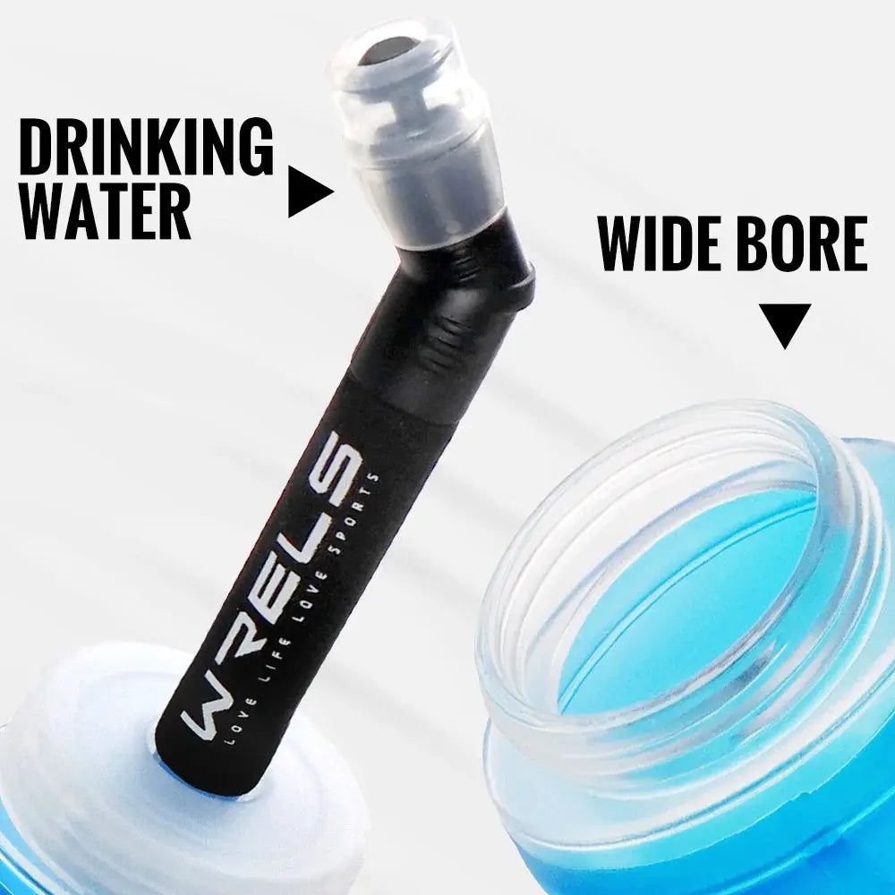 WRELS Sports TPU Collapsible Soft Water Bottle Hydration Pack Soft Flask Folding Water Bottles BPA-Free Sports Running Bottle from PriceLows™