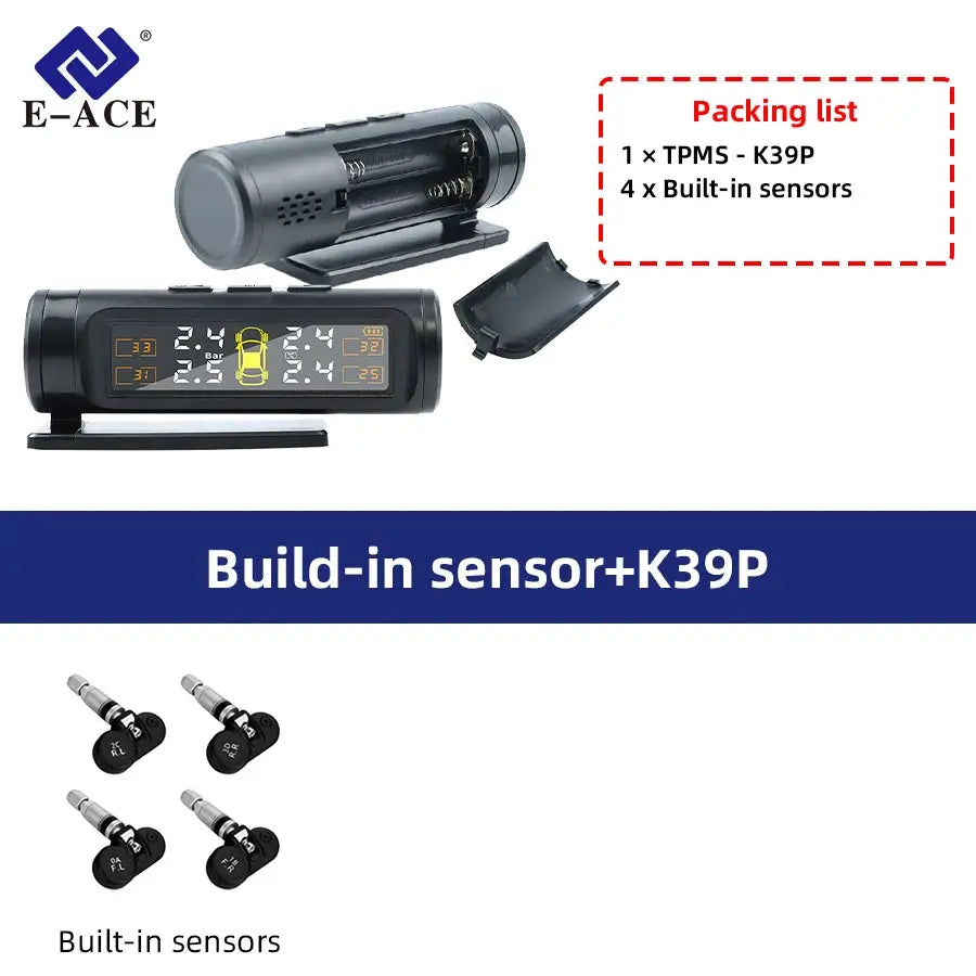 Acceo TPMS Car Tire Pressure Monitoring System 4 Sensors Wireless Real-Time Pressure & Temperature Safety Alarm Monitor from PriceLows™