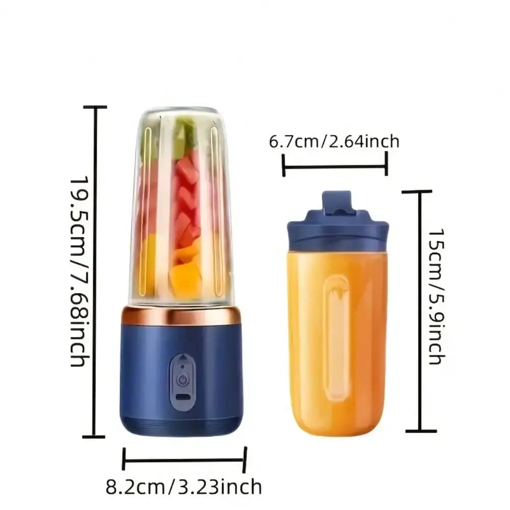 Juicer Cup + Portable Outdoor Cup, Dual Cups, Detachable, Easy To Clean, For Making Fine Juice, Fruit Blender, Beverage Maker, Suitable For Home, Outdoor Travel, Office, USB Charging, Portable Blender, Juice Mixer - Perfect G from PriceLows™