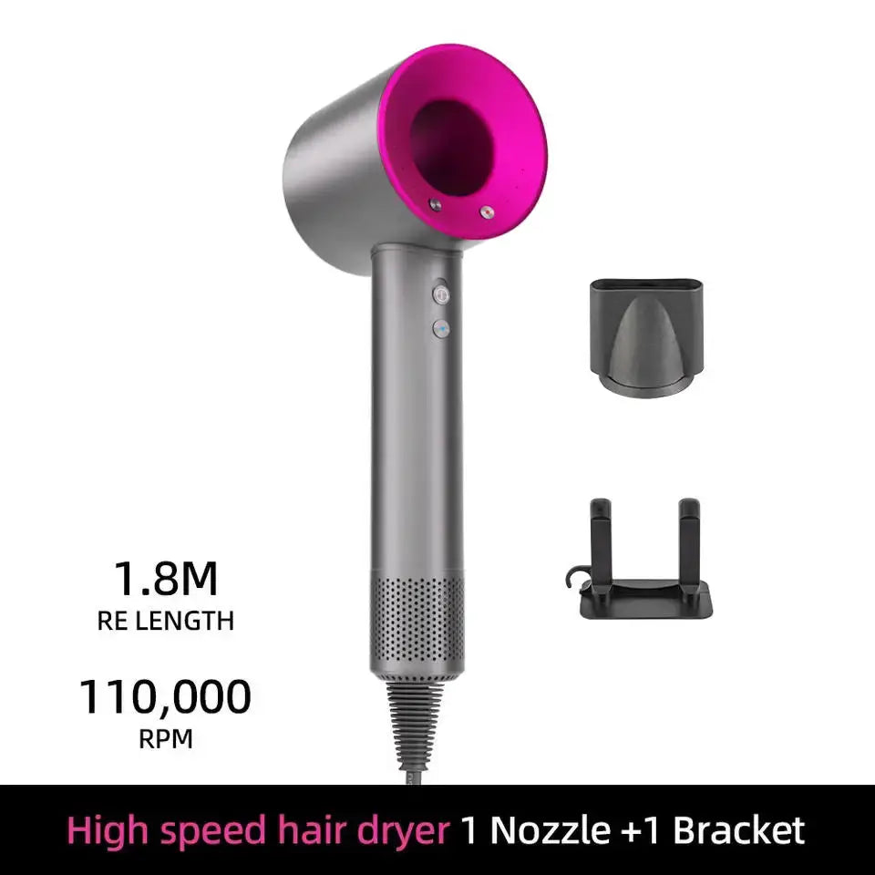 Professional Leafless Hair Dryer Negative Ion Attachment Negative Ion Salon Tool Home Travel Portable Electric Hair Dryer from PriceLows™