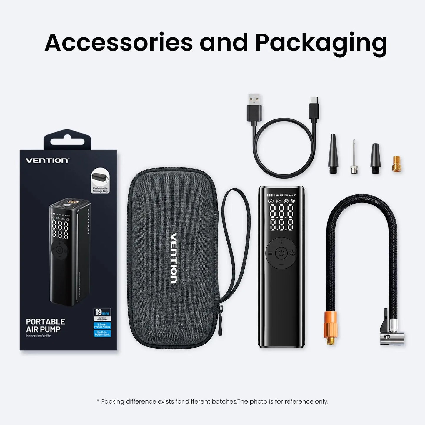 Cordless Car Tire Inflator | 5200mAh Battery | LCD Display | Car, Bike