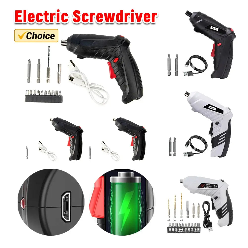 3.6V Wireless Screwdriver Drill Rechargeable Household Electric Drill LED Lighting Mini Electric Screwdriver Portable Power Tool from PriceLows™