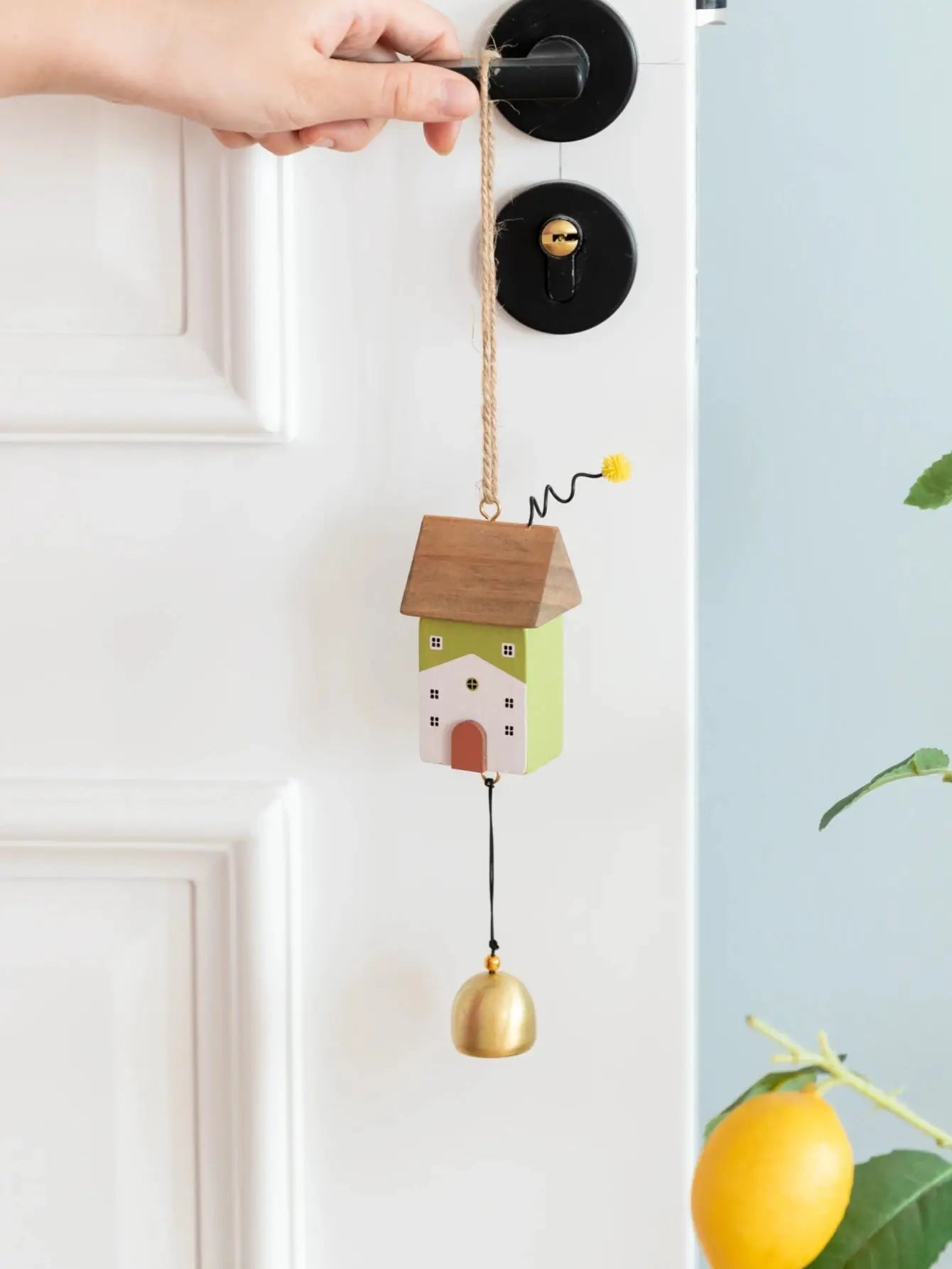 Cute Little House Wind Chimes Creative Doorknob Bell Hanging Decoration Bedroom Window Garden Outdoor Shop Decor Birthday Gift from PriceLows™