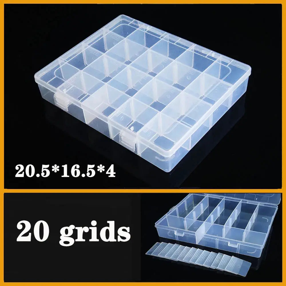 Transparent Plastic box Screw Compartment Box Jewelry Earring Display Case Container Clear Terminal Organizer Tool Storage boxes from PriceLows™