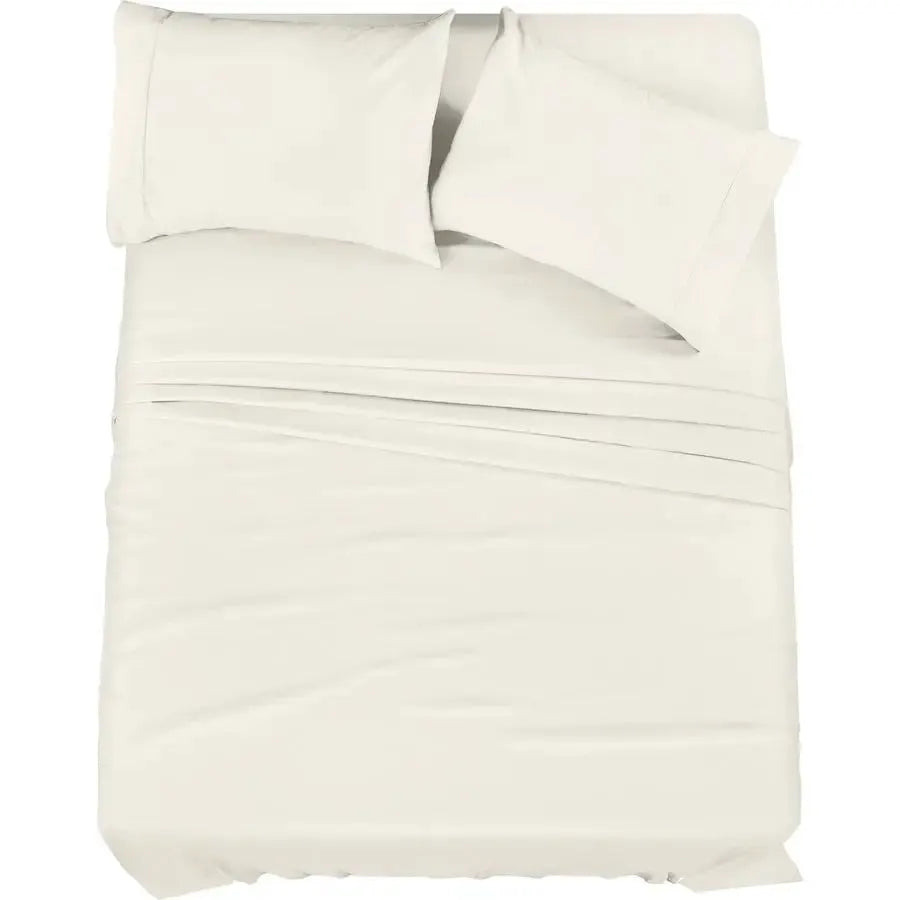 King Sheet Set 4 Piece Bed Sheets for King Size Bed, Soft and Breathable Microfiber, Includes 1 Fitted Sheet, 1 Flat Sheet and 2 from PriceLows™
