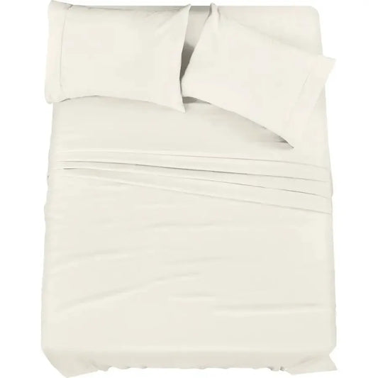 King Sheet Set 4 Piece Bed Sheets for King Size Bed, Soft and Breathable Microfiber, Includes 1 Fitted Sheet, 1 Flat Sheet and 2 from PriceLows™