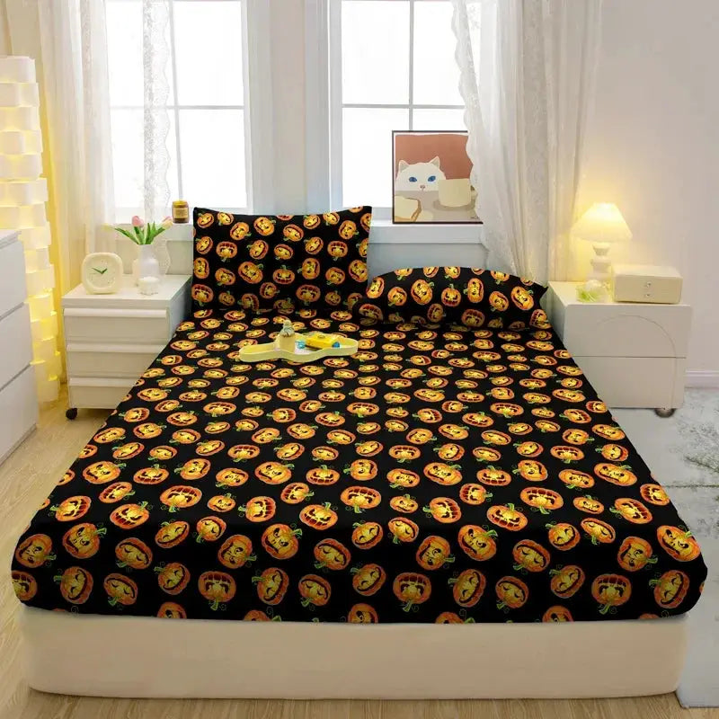 1 Cartoon Fun Animal Printed Matte Fitted Sheet, Bedroom Printed Bed Cover, Bedding (Excluding Pillowcases) from PriceLows™