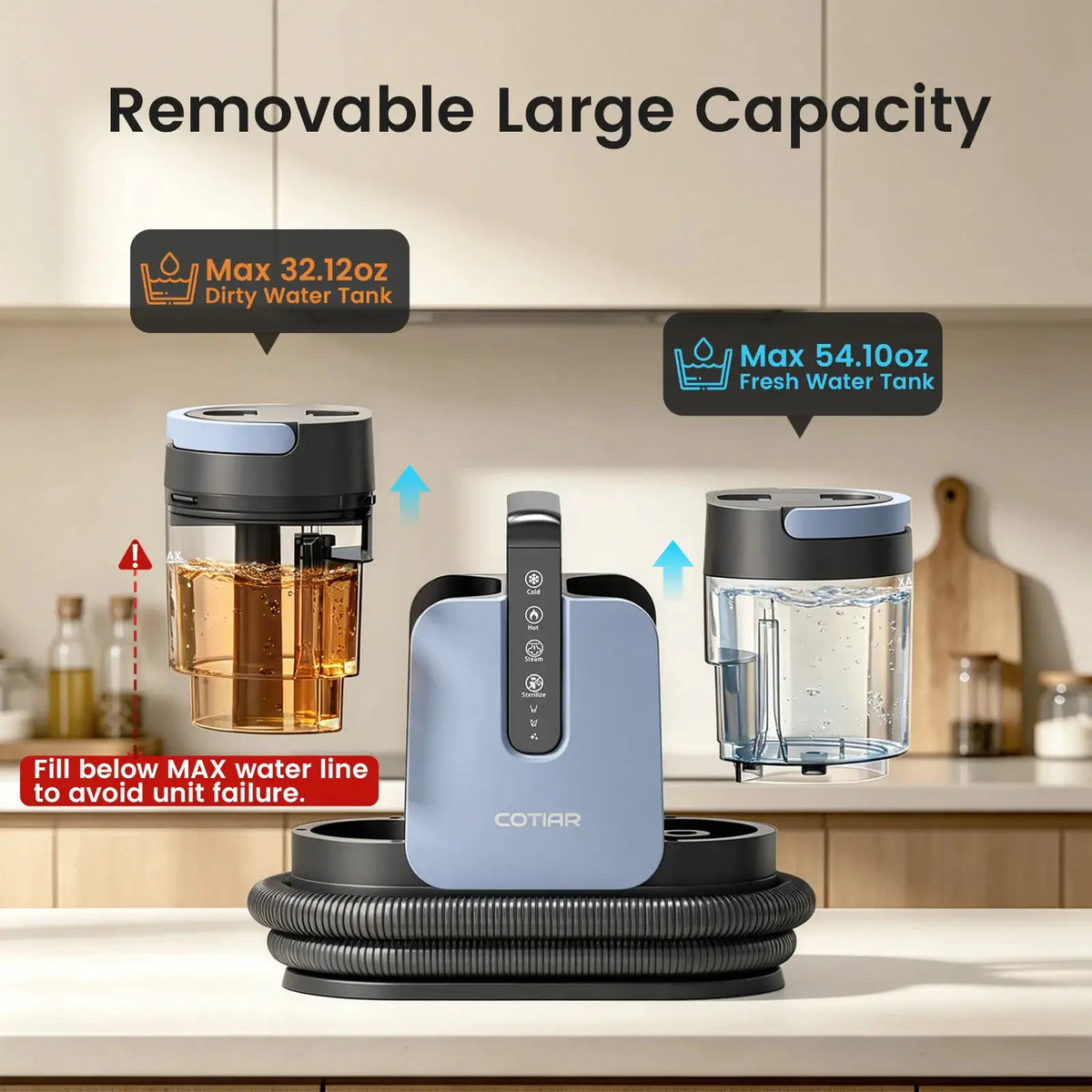 Handheld Steam Cleaner | 1650W 18KPa | 4 Mode | Portable