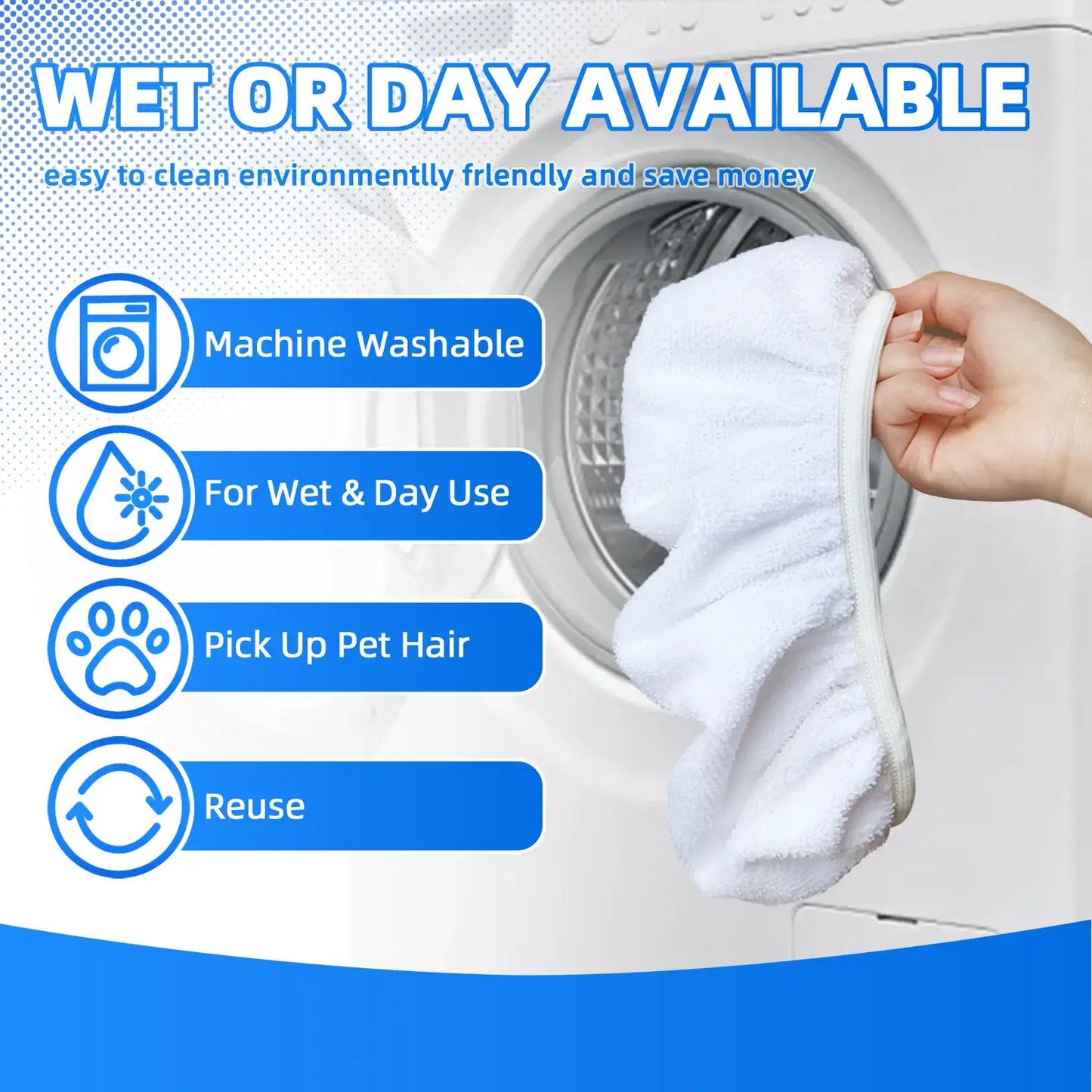 4/8pcs Replacement Pads for Swiffer Mop Accessories Absorption Wet & Dry Washable Reusable Household Flat Cleaning Cloth Cover from PriceLows™