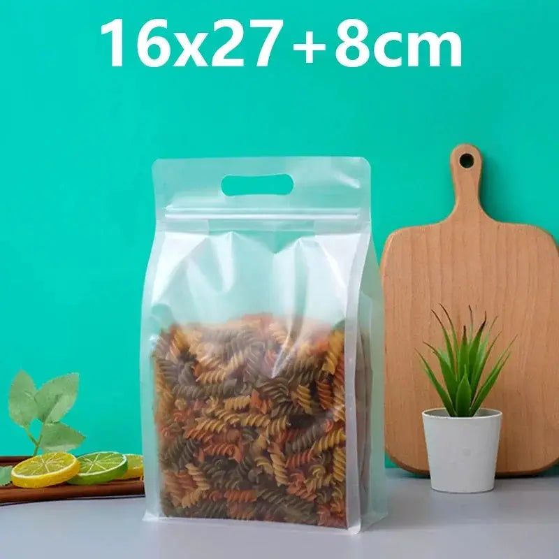 Zip Lock Bags | Capacity 150ml | Stand Up Pouches With Handle | 50 Pcs