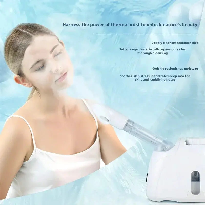 Nano Hot Mist Facial Steamer | 360 Rotatable Spray | EU Plug | Skin Moisture