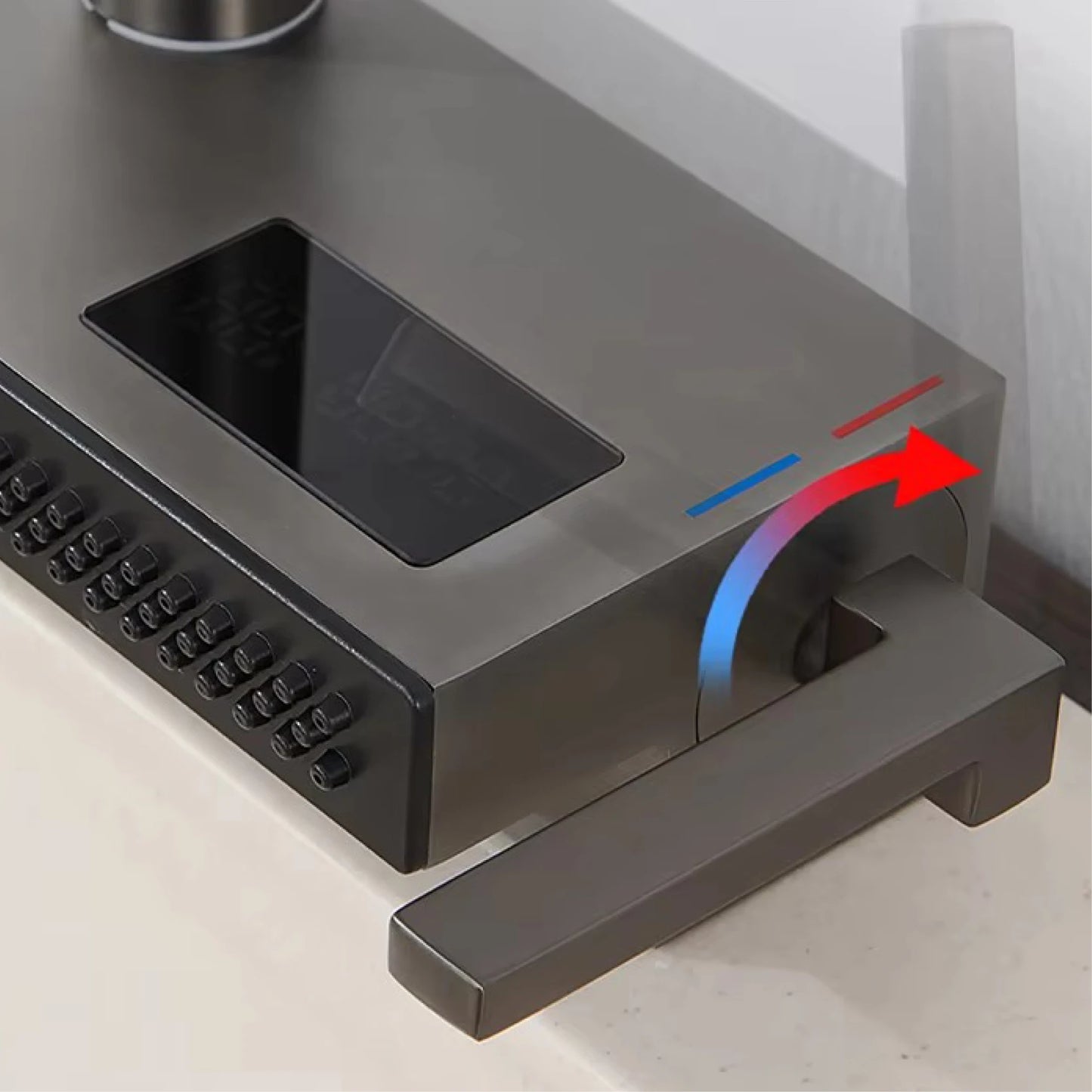 Kitchen Faucet | Gunmetal Brass Finish | Pull Out 2 Modes | 1 Hole Deck Mounted