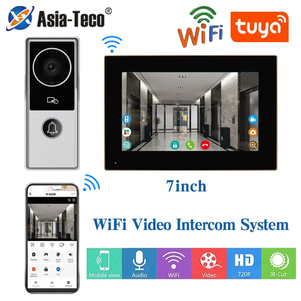 Smart Video Intercom | 1080P HD Camera | Touch Monitor | 7 10 Inch