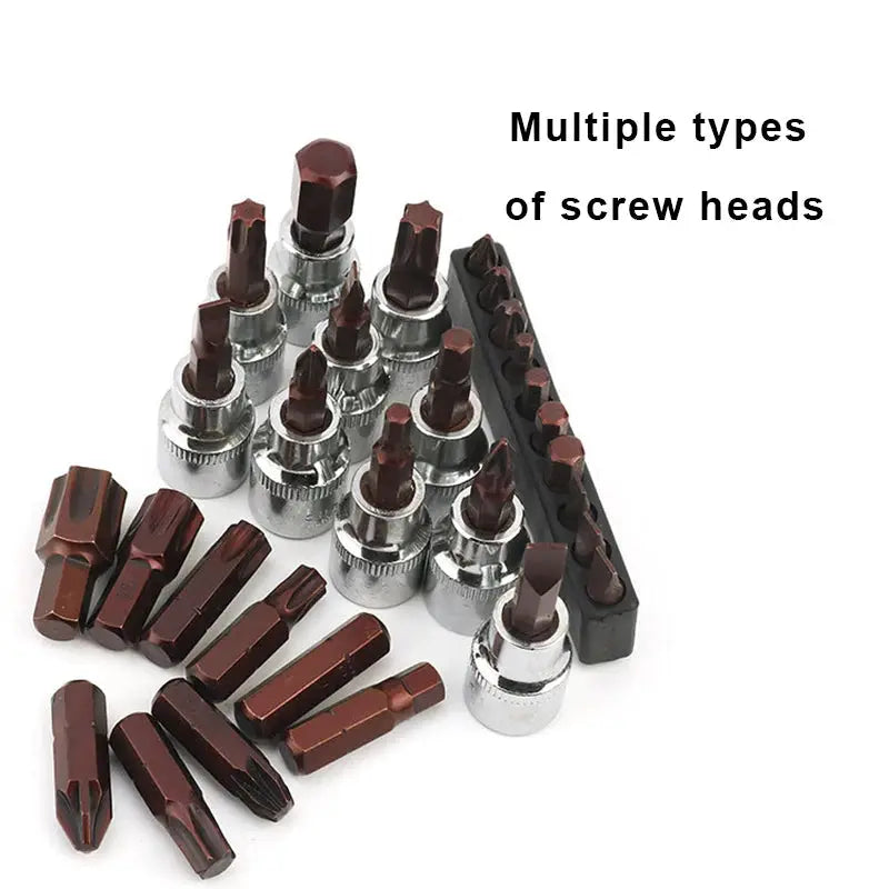 53 PCS Set of 1/4 Inch Socket Ratchet Wrench Set, Socket Drill Bit Extension Rod Automotive Repair with Case Car Repair Househol from PriceLows™