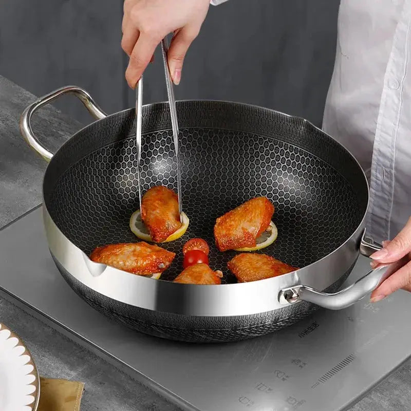 Stock Pot Pan | Stainless Steel | Induction Compatible Nonstick | General Use