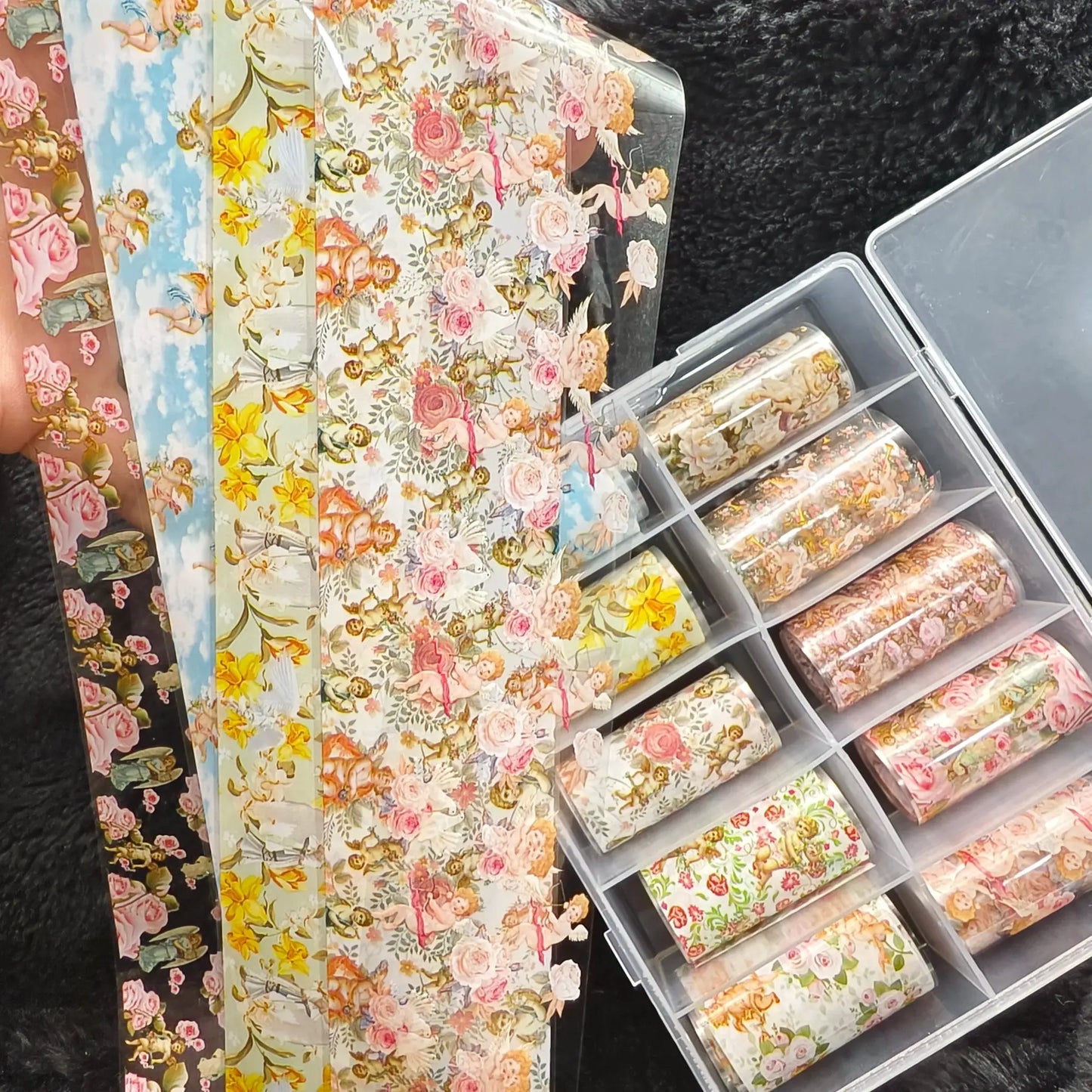10Rolls Halloween Flower Plaid Angel Marble Bow Nail Foils Transfer Paper Nail Art Stickers Decal Nails Decoration from PriceLows™