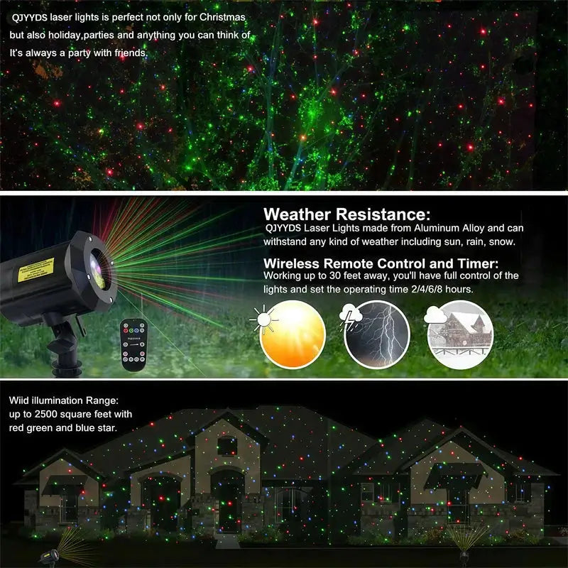 LED Laser Garden Light | 10W Output | IP65 Waterproof | Aluminum Build