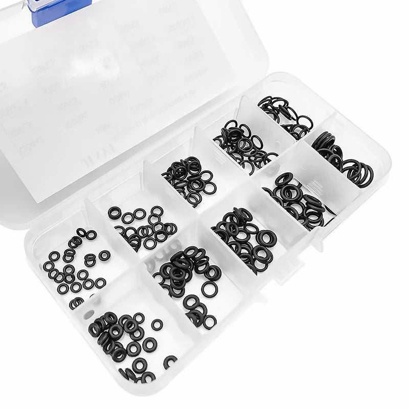 250Pcs Black EPDM O-Ring Set CS1/1.5mm OD3-8mm Ozone Resistance Acid Alkali Water & Friction Resistant for Industrial Use from PriceLows™
