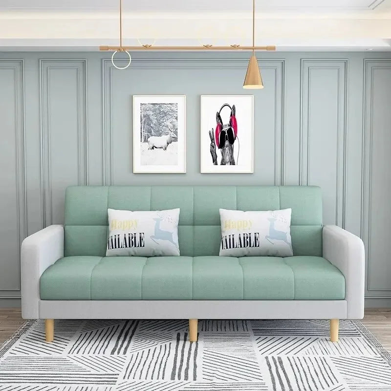Sofa Bed | Foldable Dual-Purpose | Wood Frame | 3-Seater