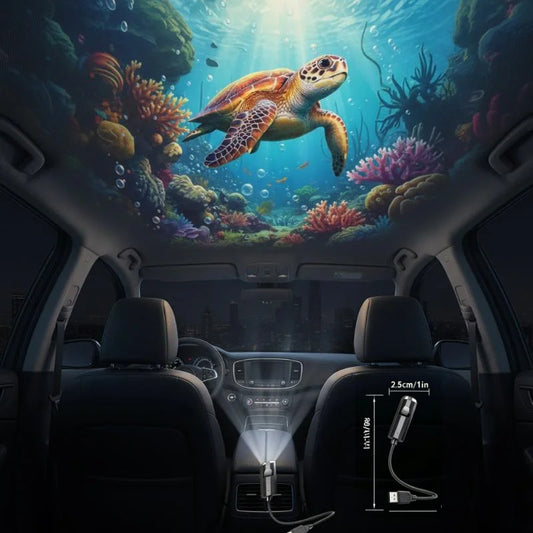 USB Ocean Projector Lamp | 8 Marine Life Panels | Ceiling Night Light | One Size