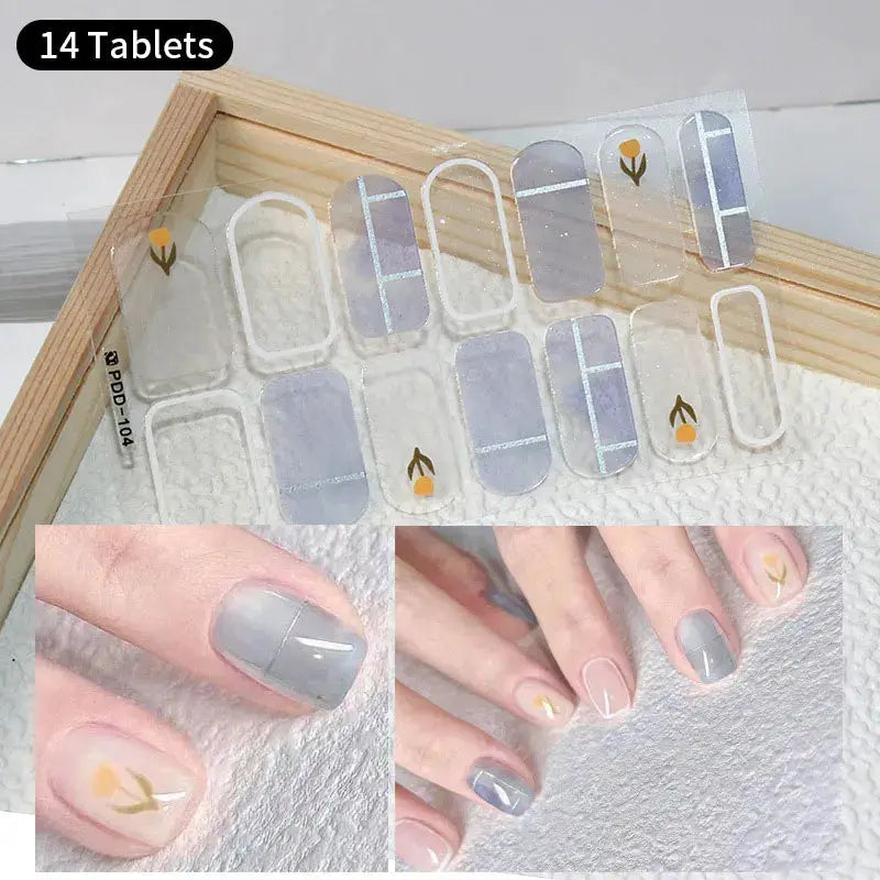 Full Cover Nail Stickers Fashion Nail Polish Nail Decoration Sparkling Glitter Self Adhesive Manicure Designer Nail Art Sticker from PriceLows™
