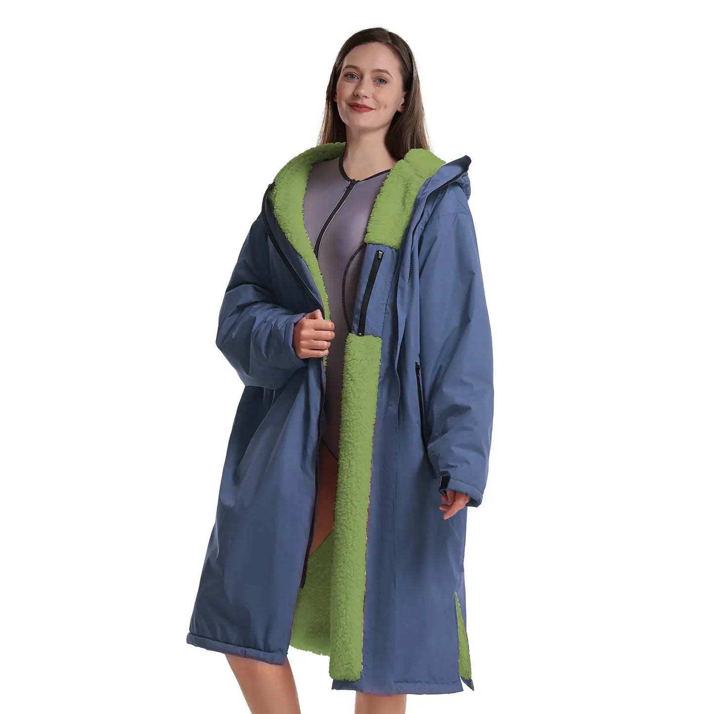 Quick Dry Changing Robe | Waterproof Soft Polyester | Navy Blue Red