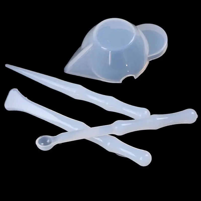 Silicone Mix Cup Set | Resin Epoxy Jewelry Tools | 6cm Cup And 9cm Stir Stick