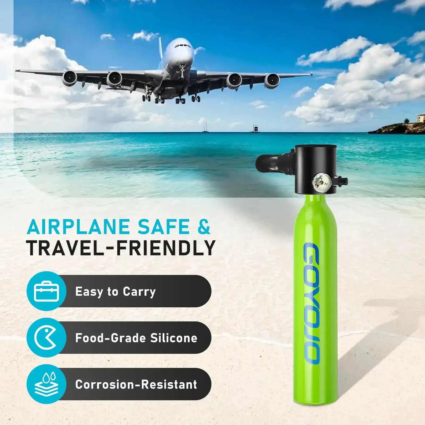 Mini Scuba Tank | 0.5L | Emergency Pony Bottle | Freediving