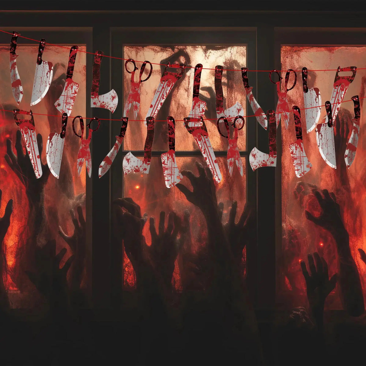 Halloween Bloody Banners | 2 Piece Set | Heavy Paperboard | Party Decor