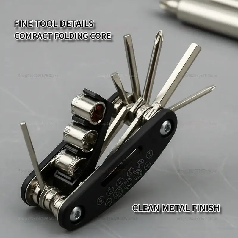 16 in 1 Mountain Bike Multi Tool Socket Wrench Set Portable Bicycle Repair Kit for Cycling Motorcycle Outdoor Adventure Gear from PriceLows™