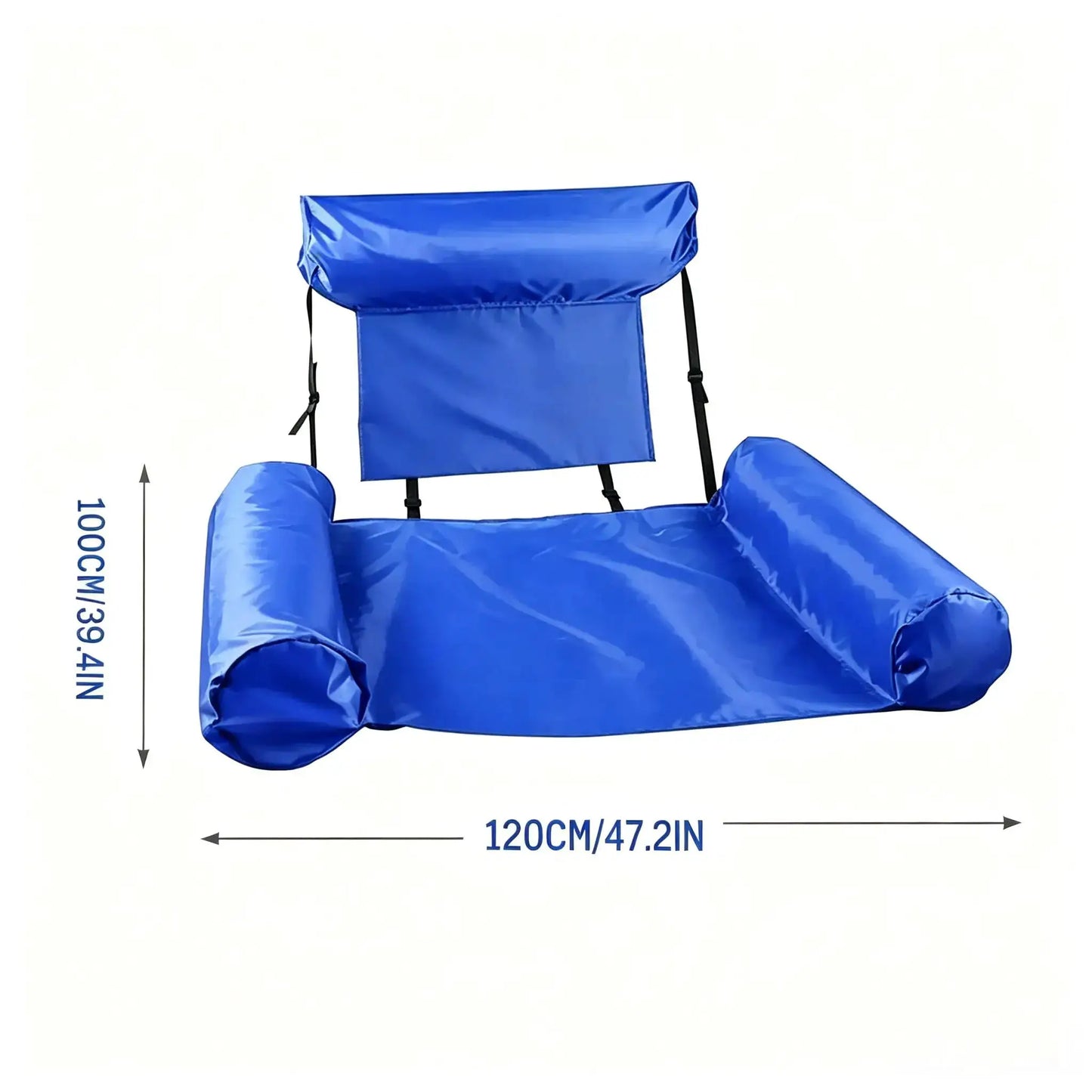 Inflatable Floating Lounger | 100x120 cm | Foldable Portable | Pool Beach