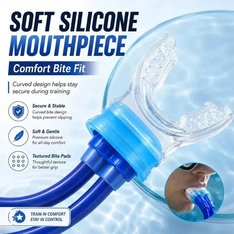 Underwater Breathing Valve | Dual-Tube | Soft Mouthpiece | One Size