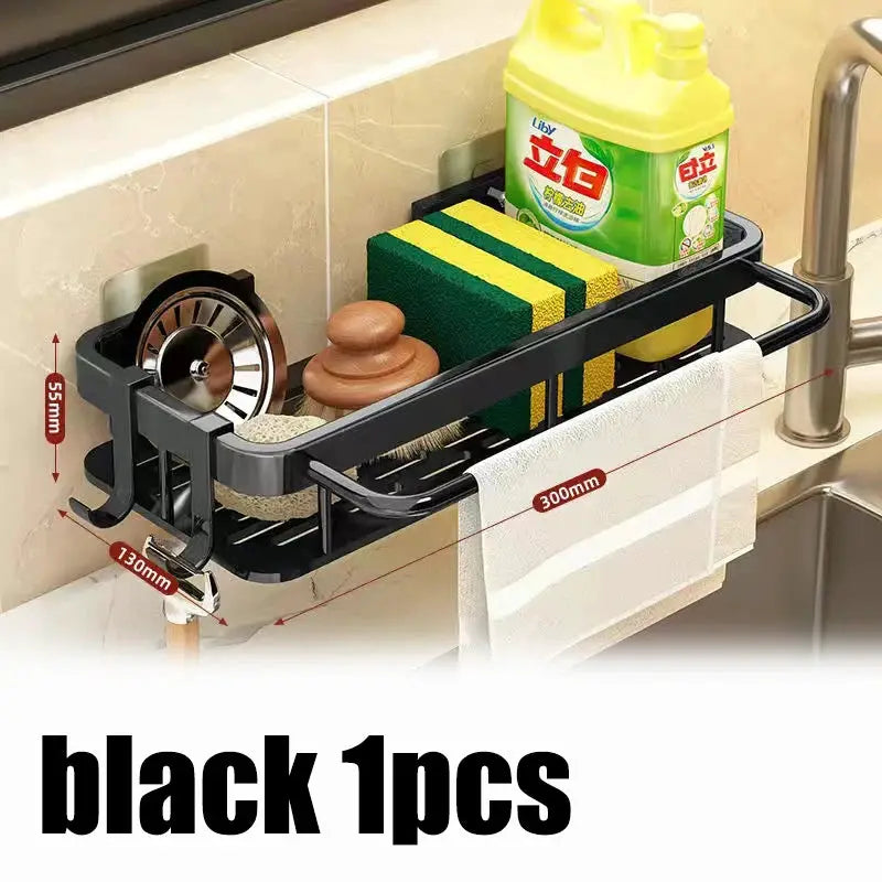 Non perforated kitchen storage rack cloth drain rack, sink dishwashing cloth sponge storage basket bathroom storage rack from PriceLows™