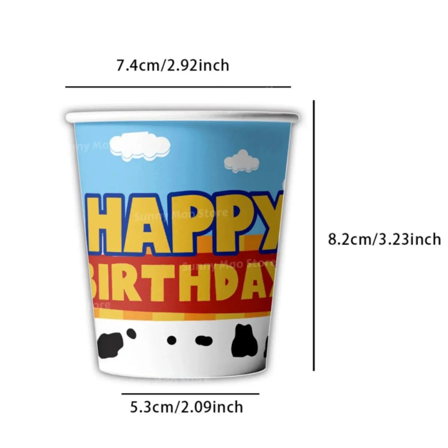 60Pcs Toy Party Supplies Set | Paper Plates Cups Napkins For 20 Guests