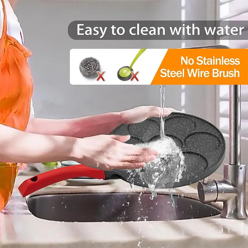 Mini Pancake Pan | 7-Cup Capacity | Aluminum Alloy Nonstick | One Size