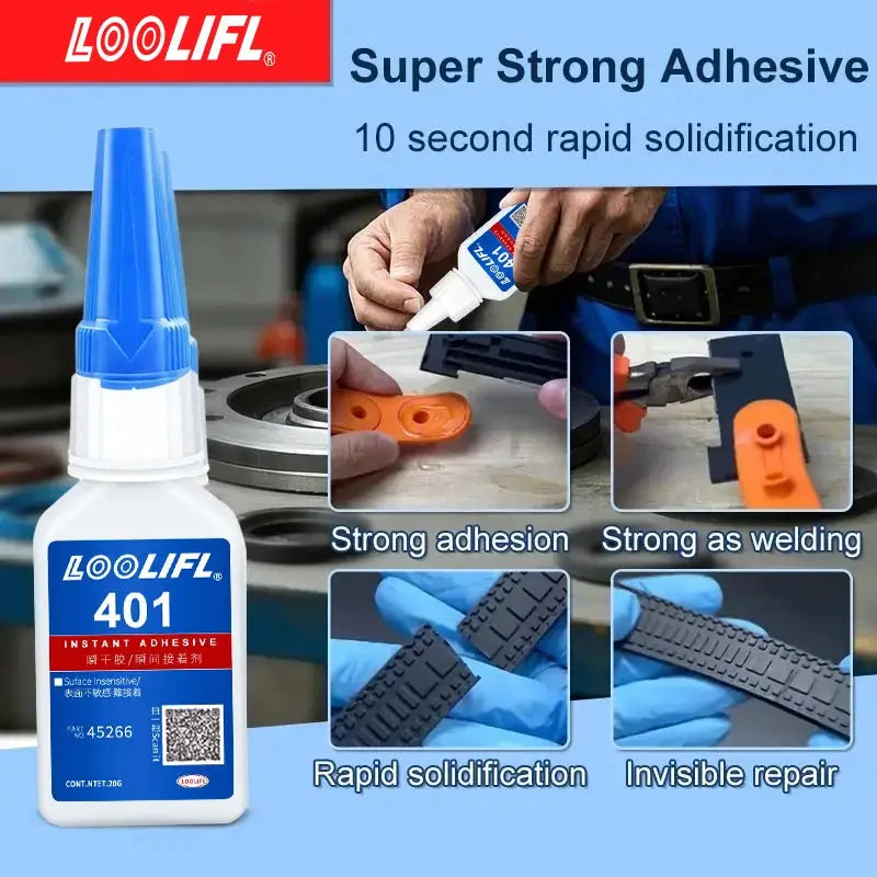 Super Glue | 20 ml Capacity | 10 Sec Dry Time | Model 401 406 Universal