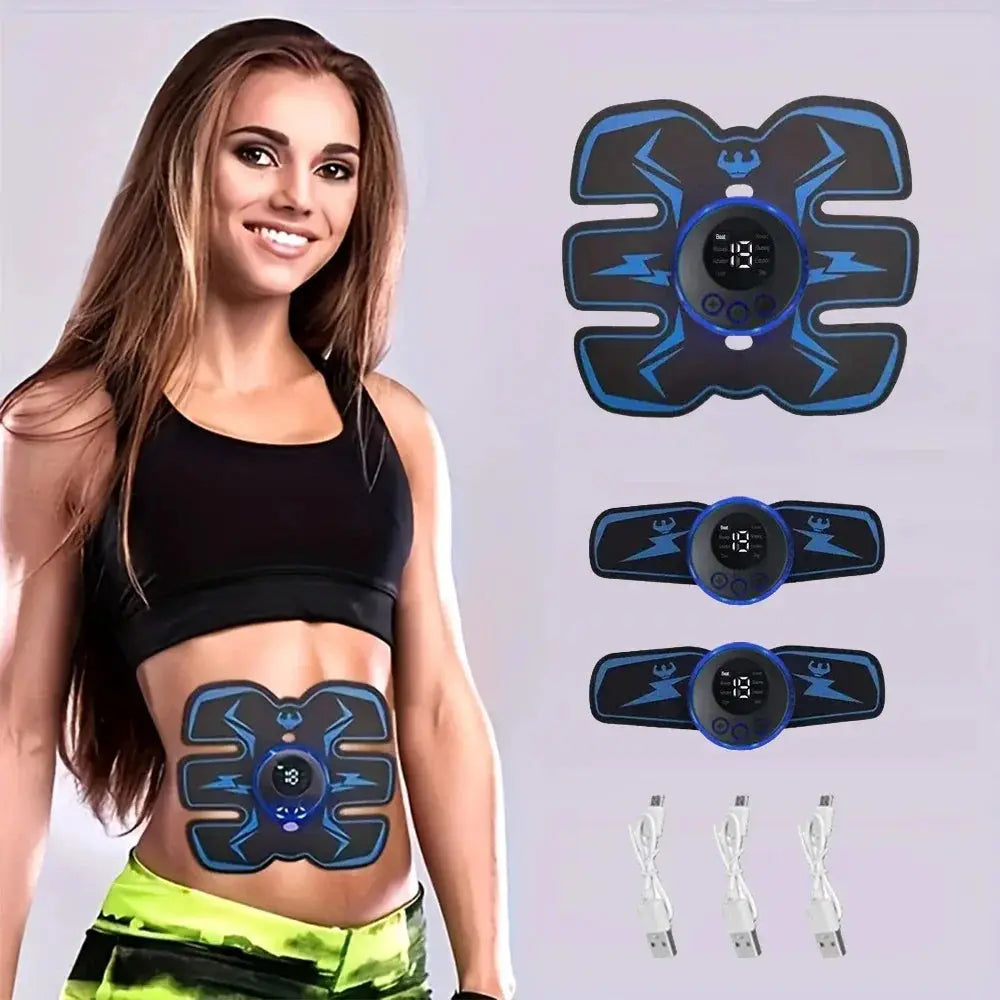 EMS Muscle Stimulator | USB Rechargeable | Wireless Operation | Abdominal Pads