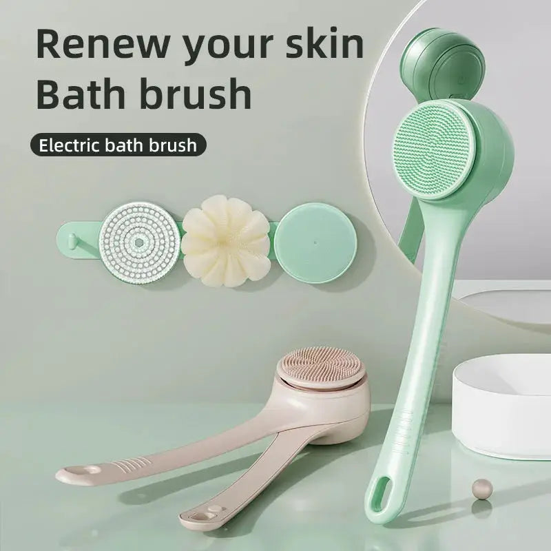 Electric Bath Scrubber | Dual Handle | Long Handle | One Size