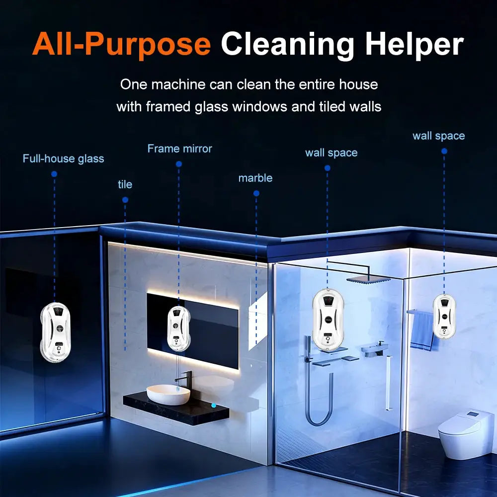 Window Cleaning Robot | Ultra Thin | Remote Control | 100-240V