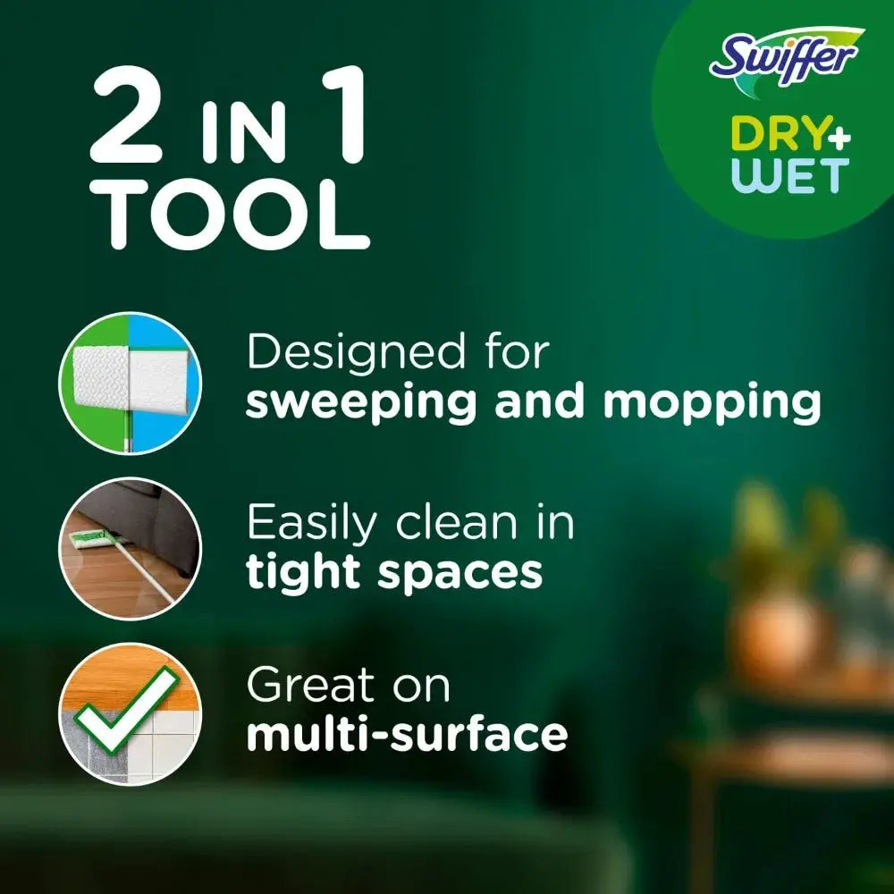 Sweeper 2-in-1 Mops for Floor Cleaning, Dry and Wet Multi Surface Floor Cleaner, Sweeping and Mopping Starter Kit, Includes 1 Mop + 19 Refills, 20 Piece Set from PriceLows™