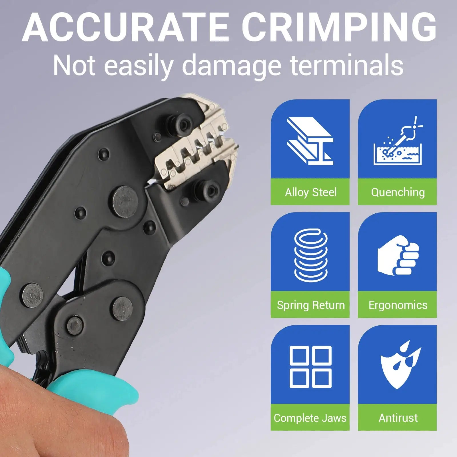 Crimping Tool Set Electrician Tools Quick Change Jaws For Crimp Terminals Dupont JST Non Insulated Open Barrel Ferrule MC4 Solar from PriceLows™