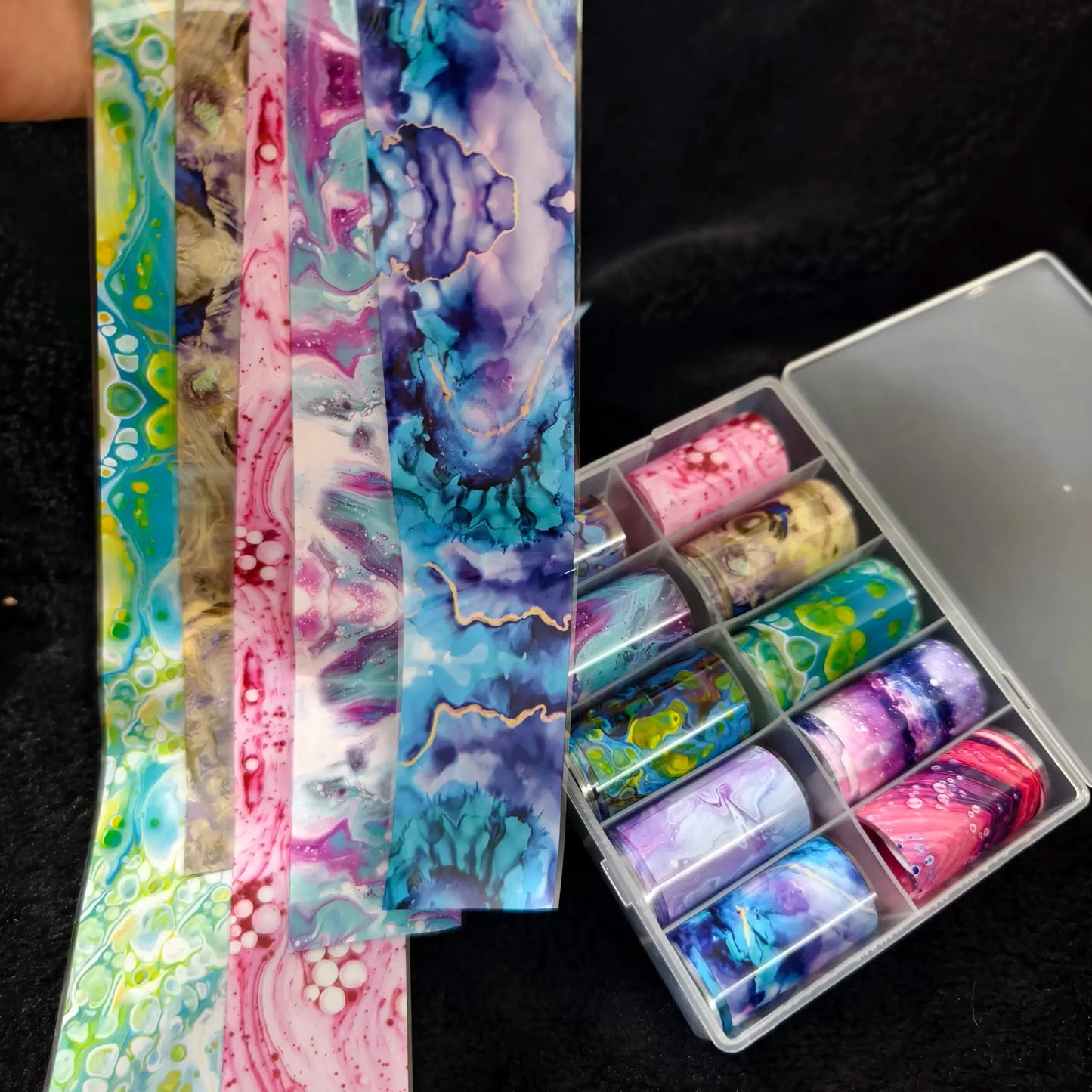 10Rolls Halloween Flower Plaid Angel Marble Bow Nail Foils Transfer Paper Nail Art Stickers Decal Nails Decoration from PriceLows™