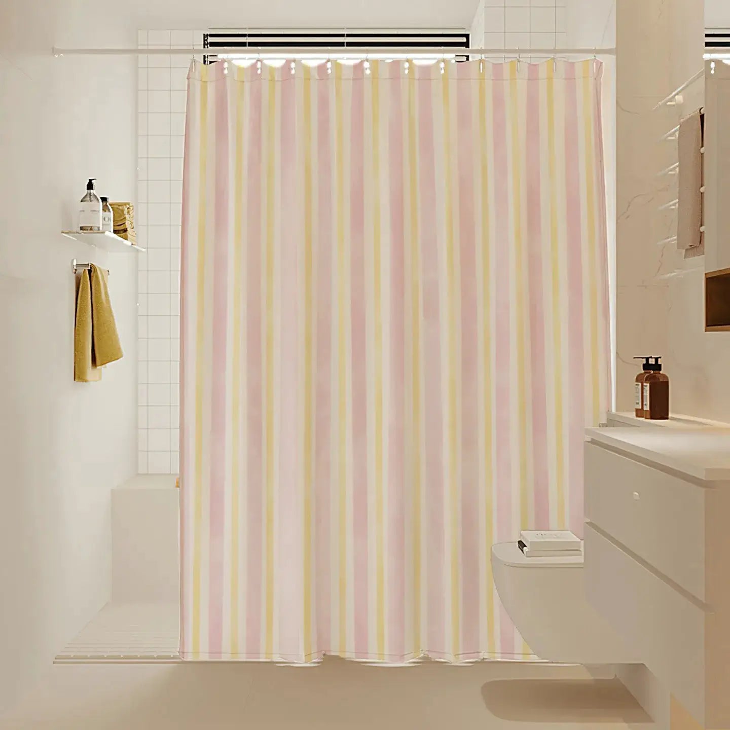 VIKAMA bathroom shower curtain blocking curtain, bath shower dry and wet separation, waterproof and mildew-proof Decor from PriceLows™